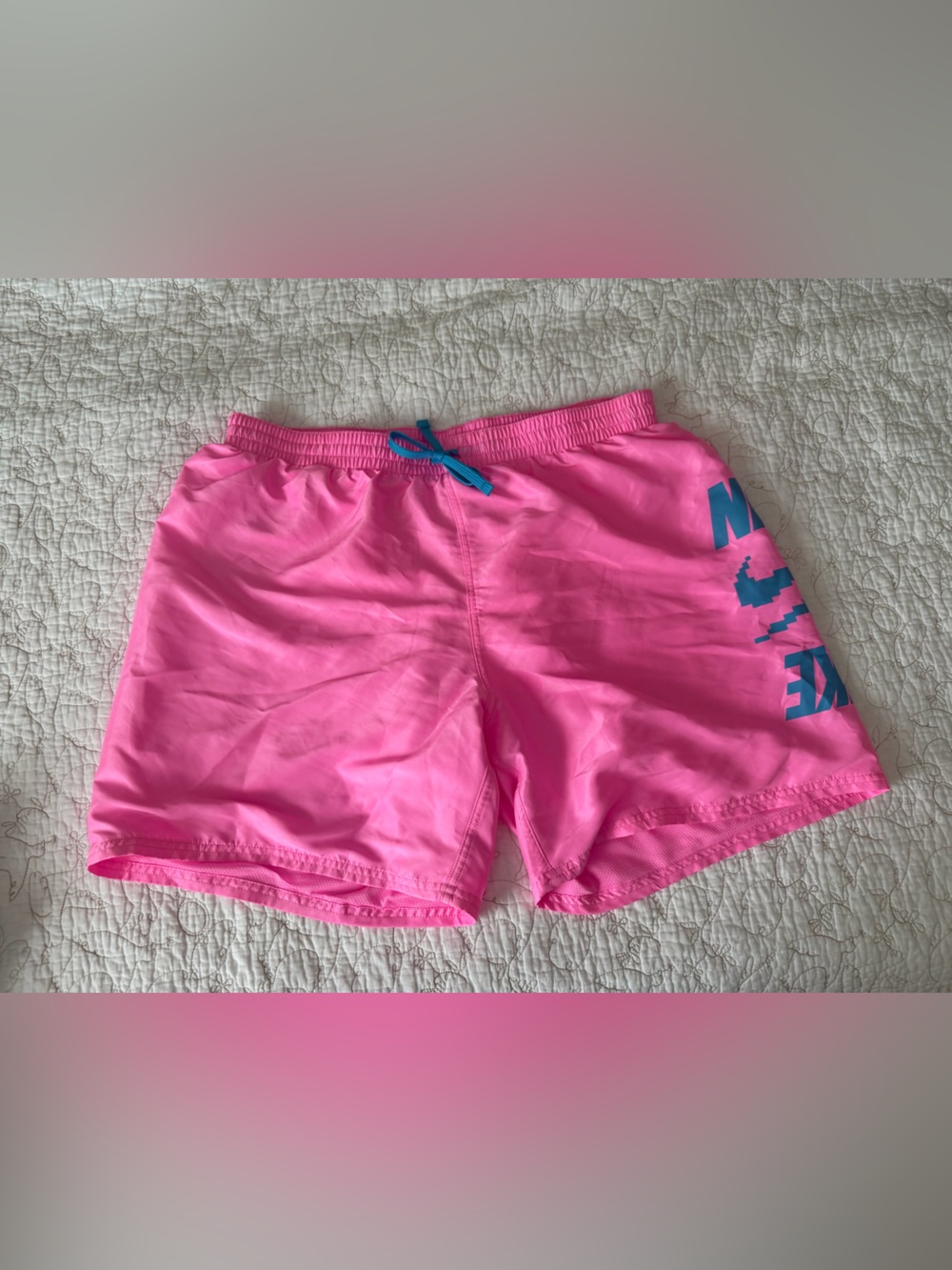 Nike Bright Pink Athletic Drawstring Shorts